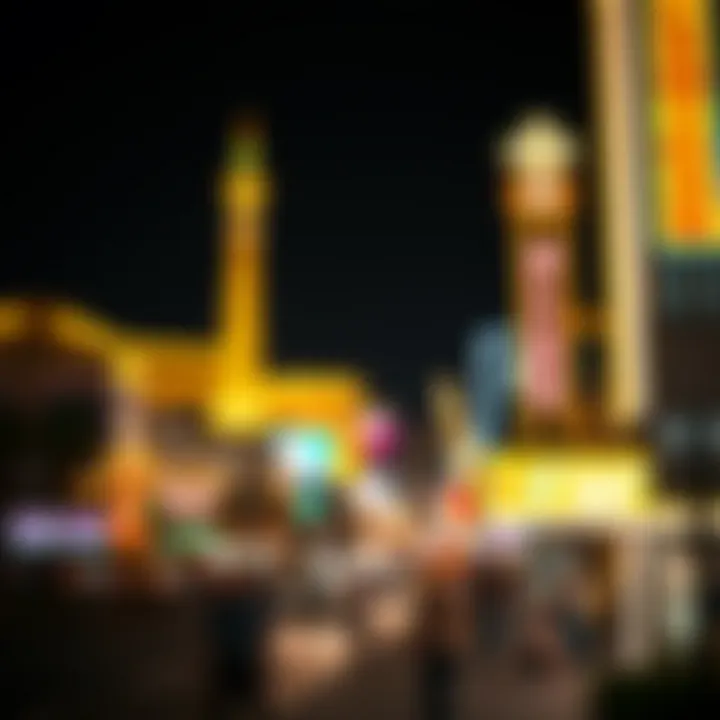 Iconic Las Vegas Strip illuminated at night