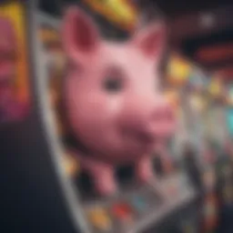 Colorful piggy slot machine with vibrant graphics