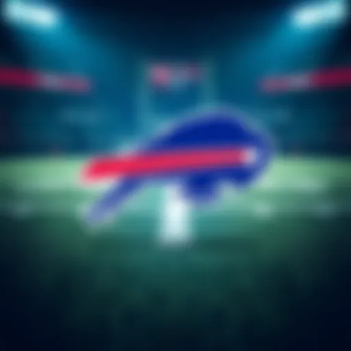 Buffalo Bills Logo on the Field Buffalo Bills logo displayed prominently against a football field background