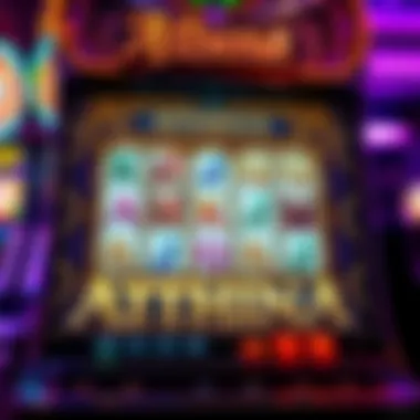 Intricate design of the Athena slot machine showcasing its thematic elements.