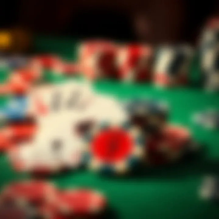 Stylish poker chips and cards set