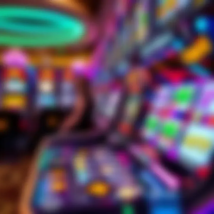 Close-up of a popular themed slot machine in action