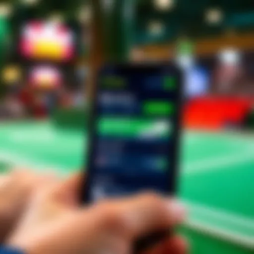 Mobile Betting App Interface Visual representation of a mobile betting app interface