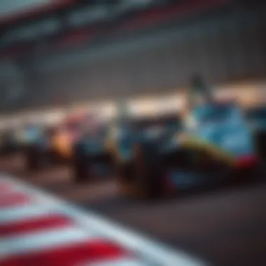 IndyCar race showing cars in action on track