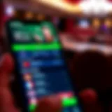 Betway App User Interface User interface of Betway app on mobile device