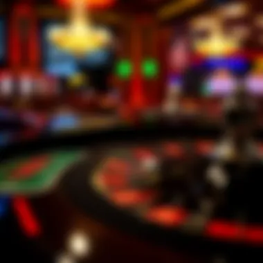 A close-up view of the betting layout showcasing various options