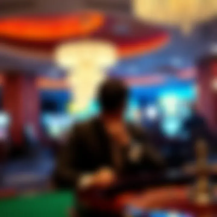 A strategic player contemplating their next bet at the roulette table