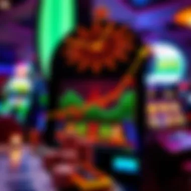 A conceptual illustration of investment graphs intertwined with gambling elements