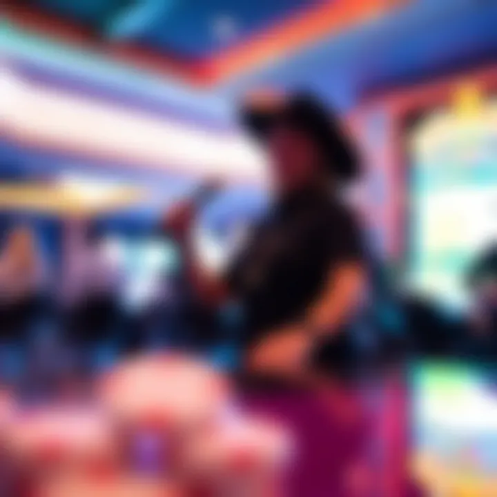 A vibrant entertainment event taking place at the casino