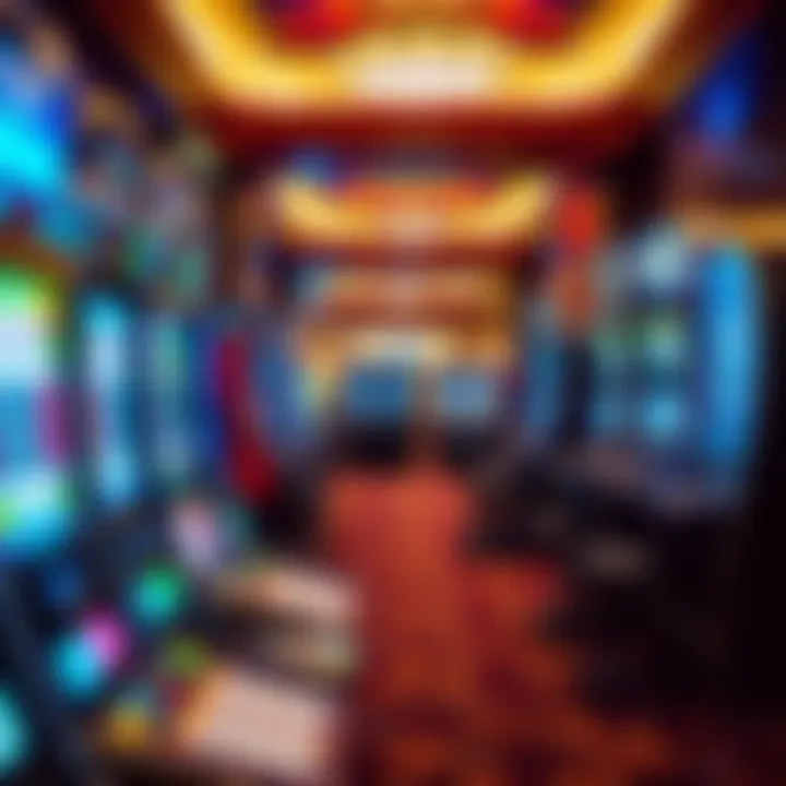 Interior gaming floor filled with various slot machines