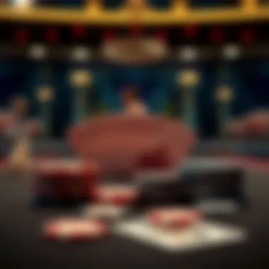 Thematic accents such as cards and chips enhancing the casino vibe