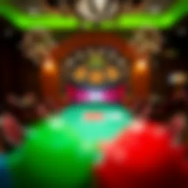 Elegant Photo Space for Capturing Memories Decorative casino-themed backdrop for photo opportunities