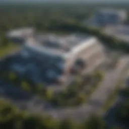 Aerial view of the Catskill Casino showcasing its architectural design