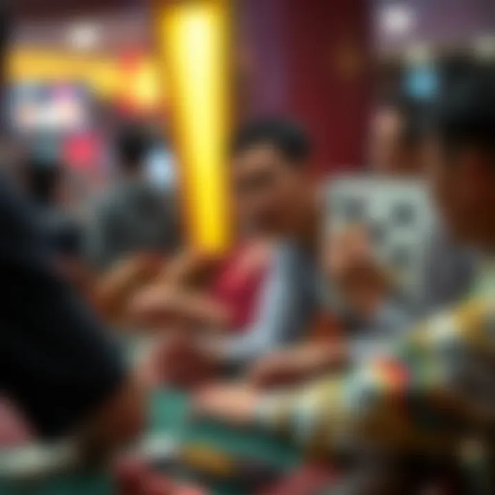 Illustration showcasing user interaction within a Chinese poker gaming environment