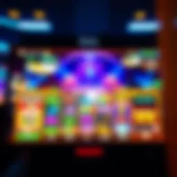 Vibrant online casino interface showcasing various slot games