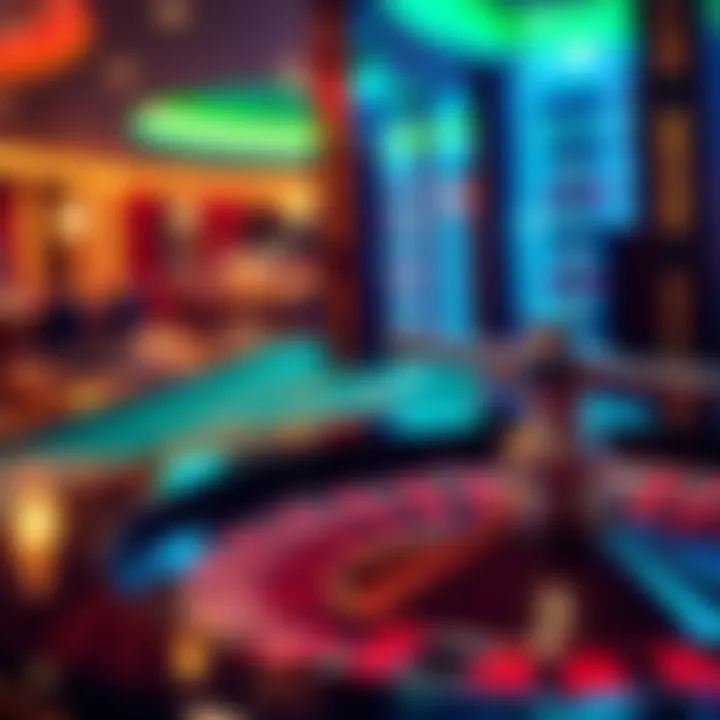 Elegant online roulette table with vibrant colors