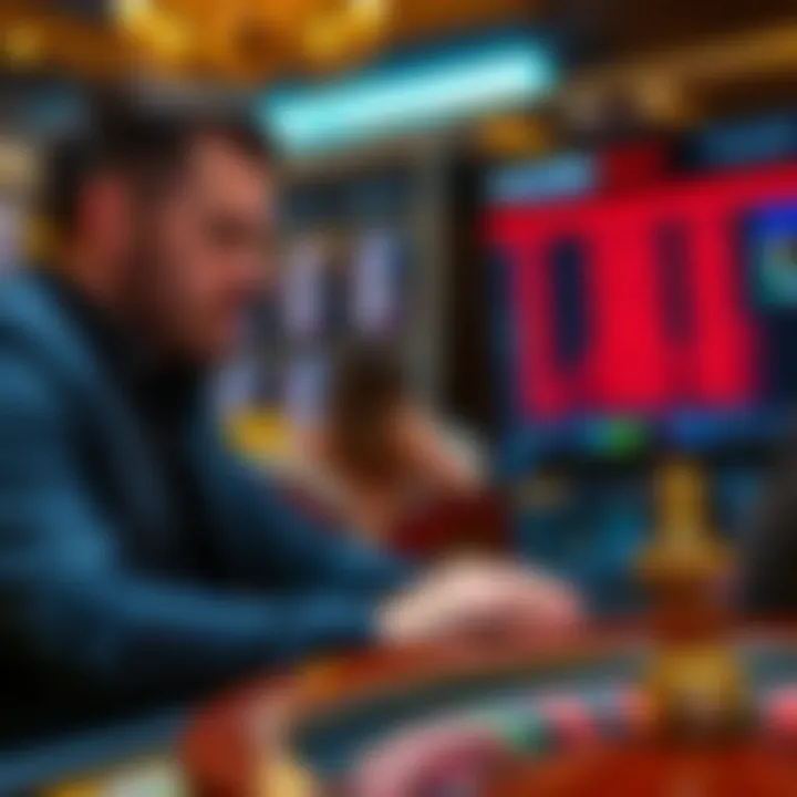 A thoughtful player analyzing game statistics on a laptop