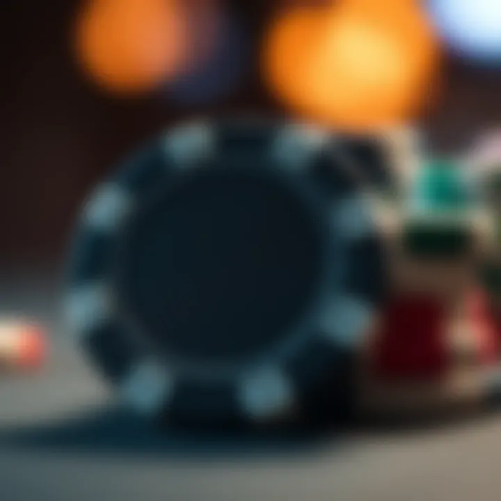 The Texture and Weight of Quality Chips Close-up of a high-quality poker chip highlighting its texture and weight