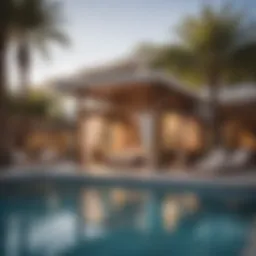 Luxurious poolside cabanas at the Cosmopolitan Pool