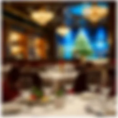 An elegant dining setting in a high-end Las Vegas restaurant showcasing gourmet cuisine