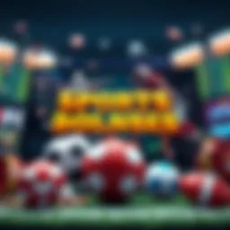 Illustration of various sports betting bonuses on a digital platform