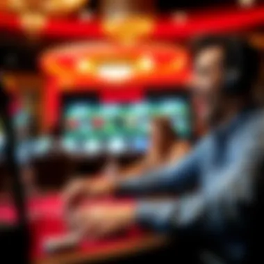 An enthusiastic player enjoying online poker