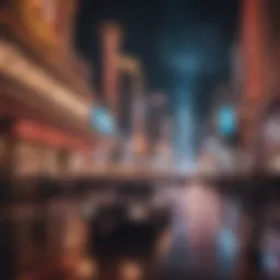 Vibrant nightlife scene in Las Vegas during New Year's Eve