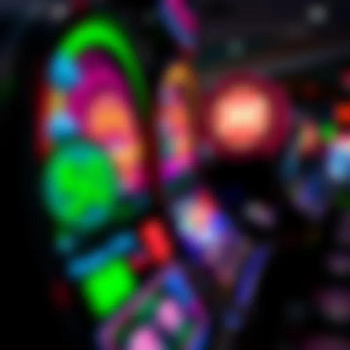 Vibrant slot machine display on PokerStars