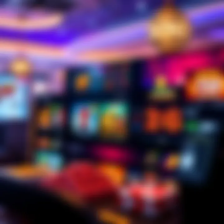 Diverse Game Options at Online Casinos A vibrant online casino interface showcasing diverse game options