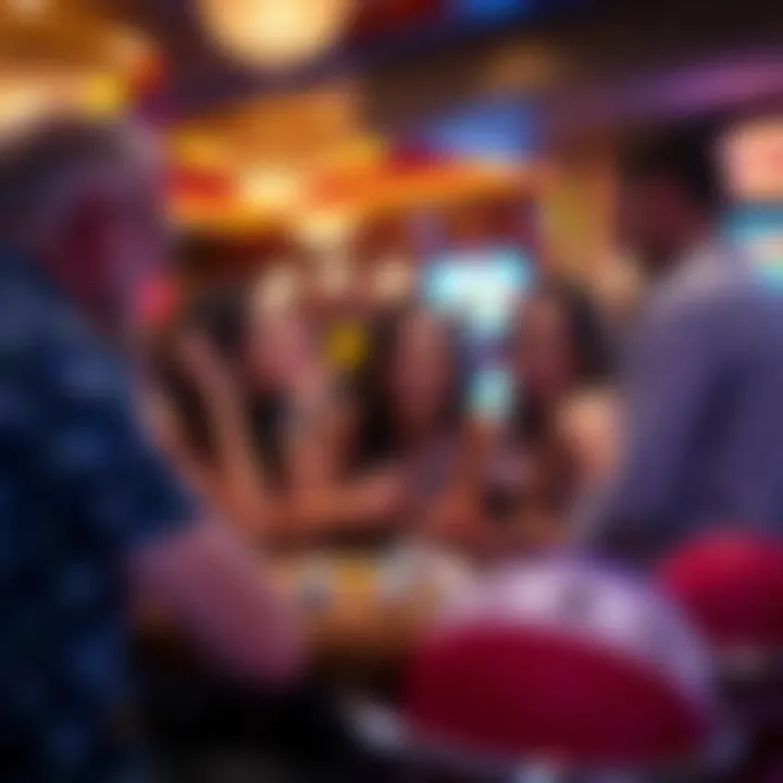 Friends Enjoying a Bingo Night Together Group of friends engaged in a lively bingo game