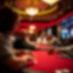 Poker table at Caesars Southern Indiana showcasing a tournament in progress