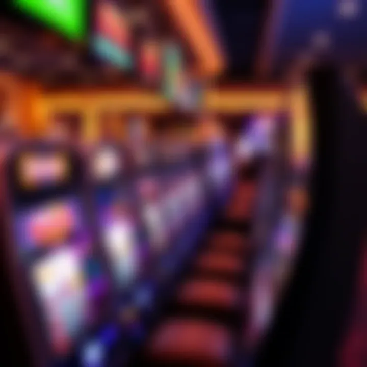 Exciting Slot Machines Exciting slot machines lined up in a casino hall