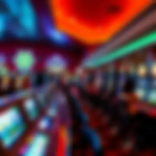 Vibrant Casino Experience Vibrant casino floor showcasing various gaming tables