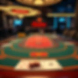 Intriguing layout of Caribbean Poker table