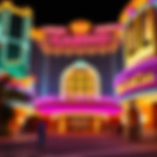Vibrant Casino Exterior Exterior view showcasing the vibrant lights and architecture of the casino next to the Venetian