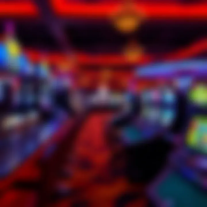 Inside view of the gaming floor with slot machines and tables