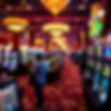 Casino Floor Dynamics Overview of a bustling casino floor in New Jersey