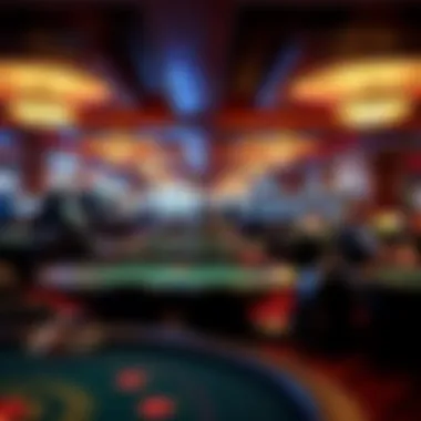 Diverse Gaming Tables at the Casino Inside view showcasing various gaming tables at a casino