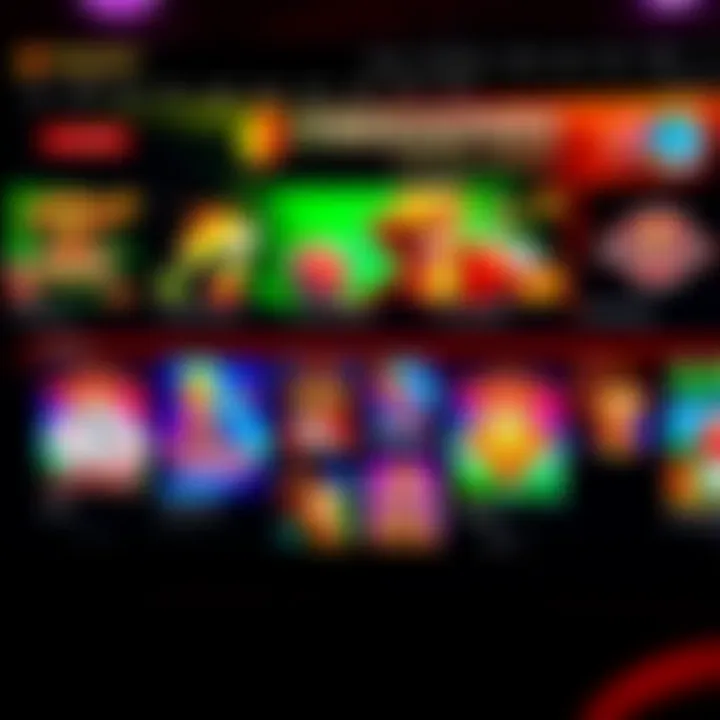 A vibrant overview of Firekeepers Online Casino interface showcasing various games