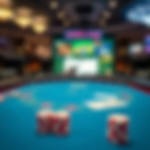 Virtual Poker Table Features Virtual poker table interface displaying popular game features