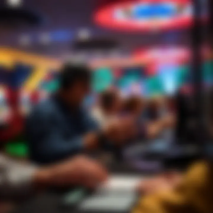 Visual representation of mobile gaming experiences leading to financial gain