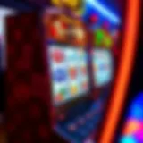 Colorful virtual slot machine display