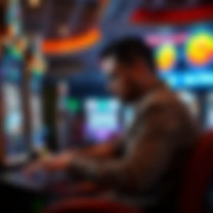 Strategic player analyzing slot strategy