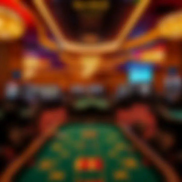 Luxurious gaming floor showcasing various table games