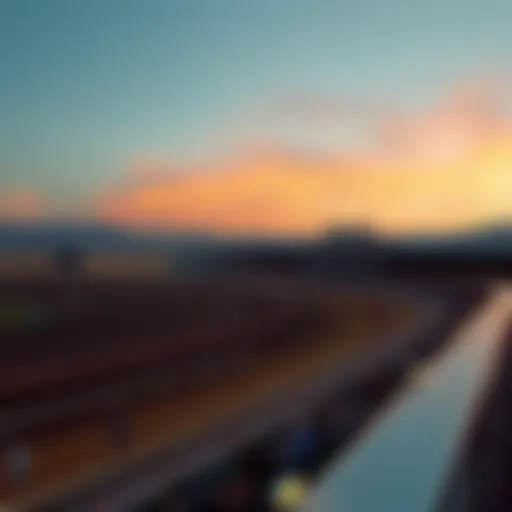 A panoramic view of a famous horse racing venue in California