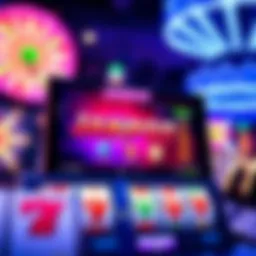 Vibrant display of an online jackpot slot game interface