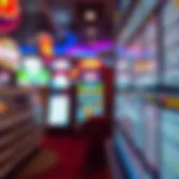 A vibrant lottery ticket display in a Las Vegas store