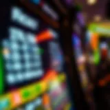 Close-up of a scratch ticket scanner display showing results