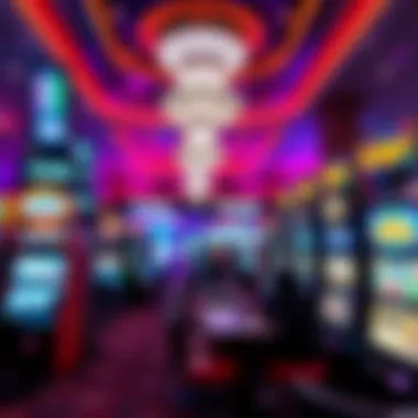 Vibrant Gaming Experience at MGM Grand Inside view of the gaming floor filled with vibrant slot machines and table games