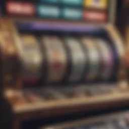Vibrant display of a money roll slot machine